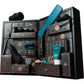An open black advent calendar gift set with numbered drawers, containing multiple intimate wellness products including a teal paddle, black massagers, a tube of personal lubricant, and other boxed items, photographed on a clean white background.