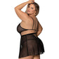 Girl Next Door Black Baby Doll & Crotchless Panty Set by Exposed