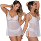 Modern Romance White Baby Doll & Split Crotch Tanga by Exposed