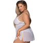 Modern Romance White Baby Doll & Split Crotch Tanga by Exposed