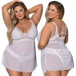 Modern Romance White Baby Doll & Split Crotch Tanga by Exposed