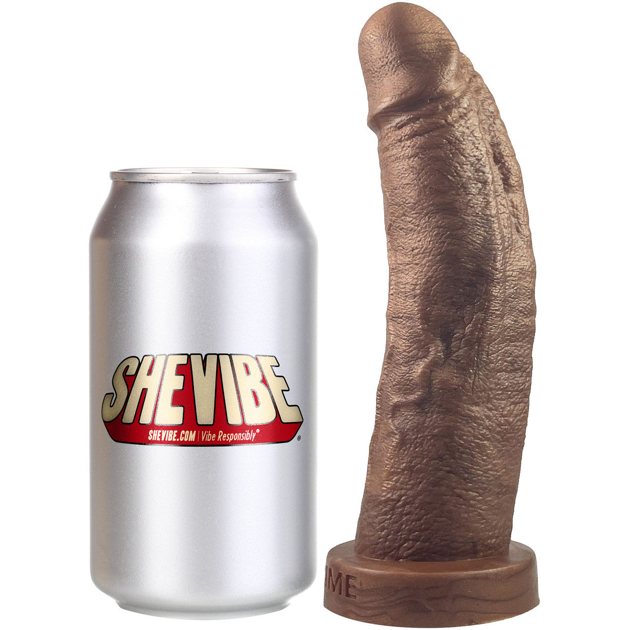 The Maximus Small Platinum 6.5" Silicone Ultrarealistic Dildo By Uberrime - Chocolate