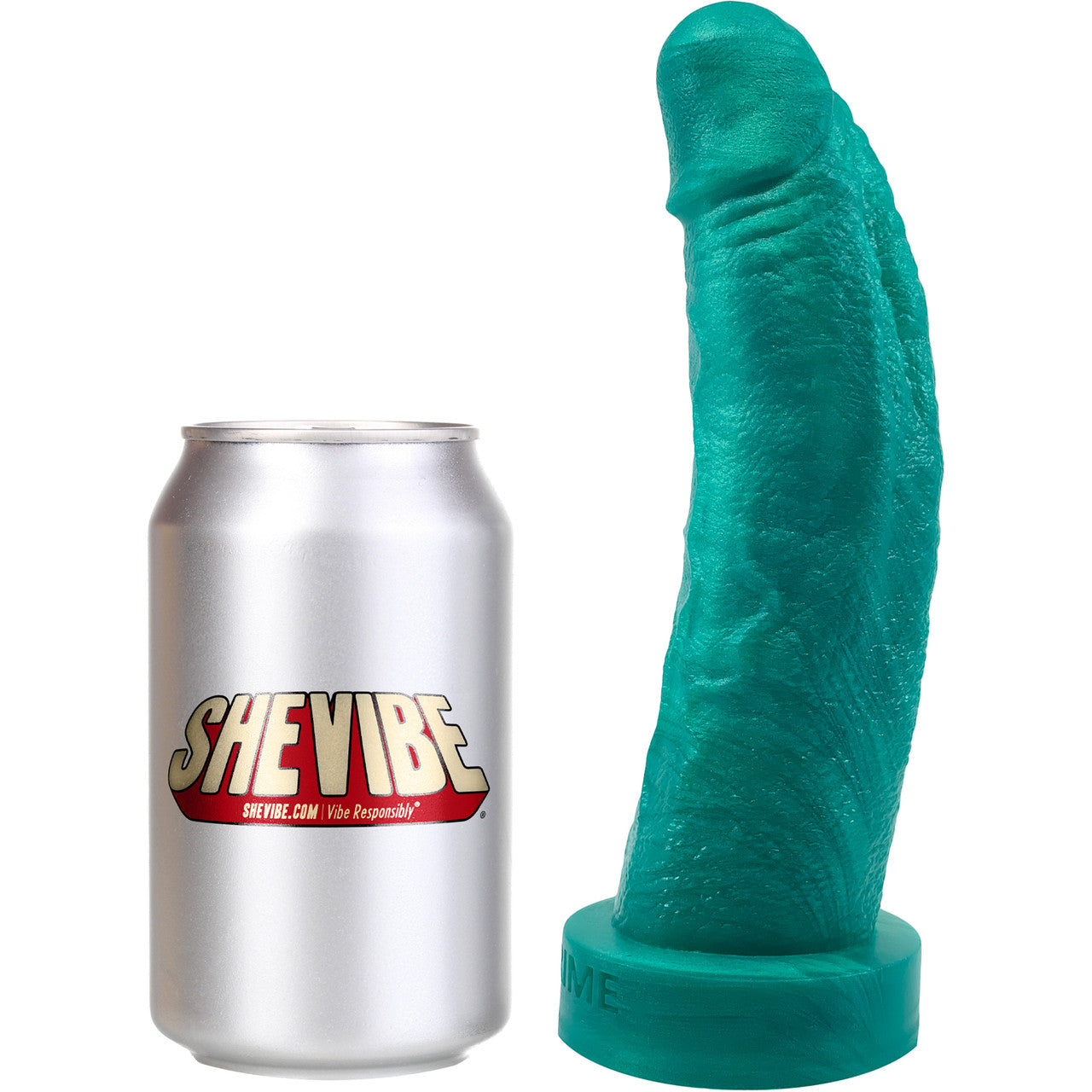 The Maximus Medium 8.25" Platinum Silicone Ultrarealistic Dildo By Uberrime - Seafoam Green