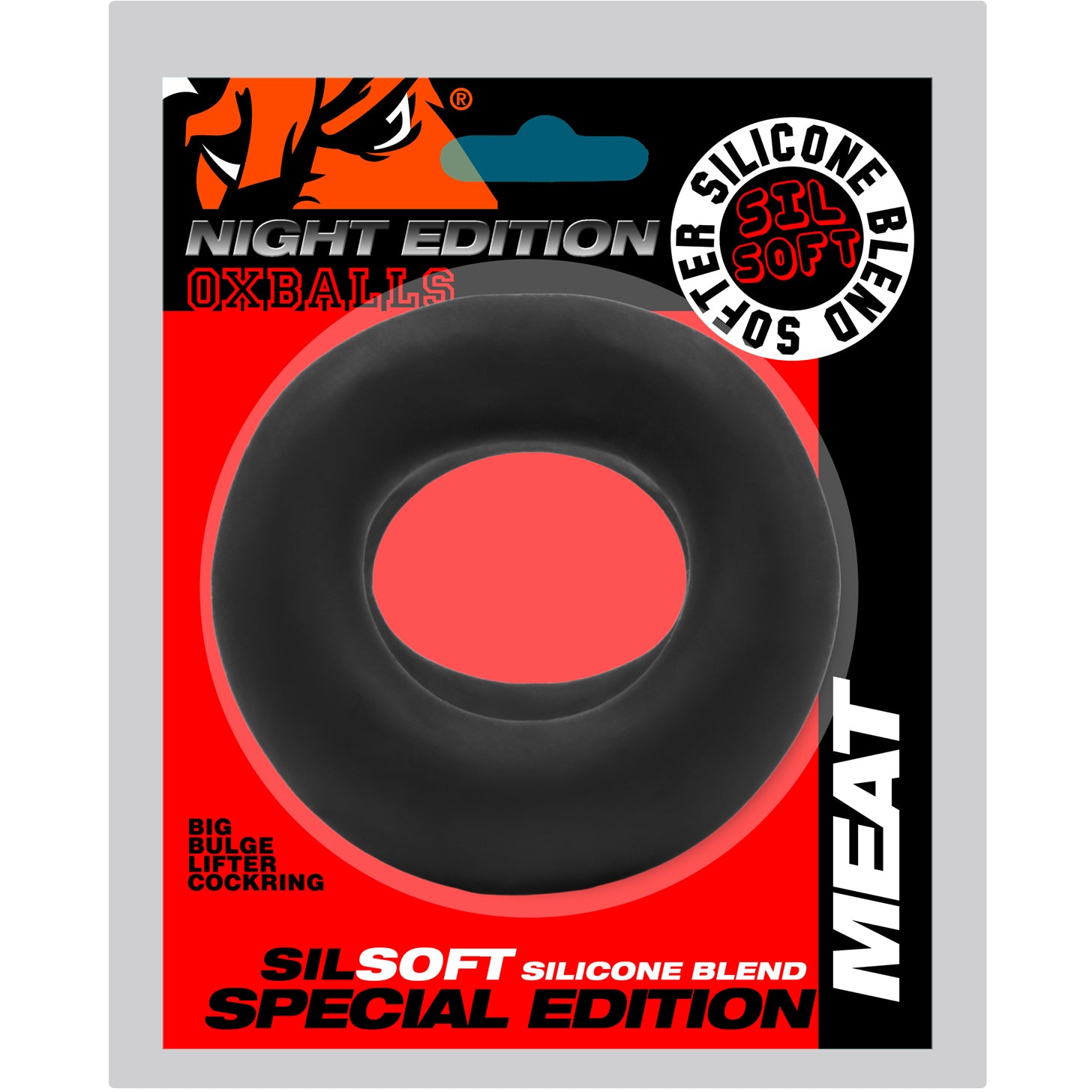 Oxballs Meat Big Bulge Lifter Cock Ring - Night Edition
