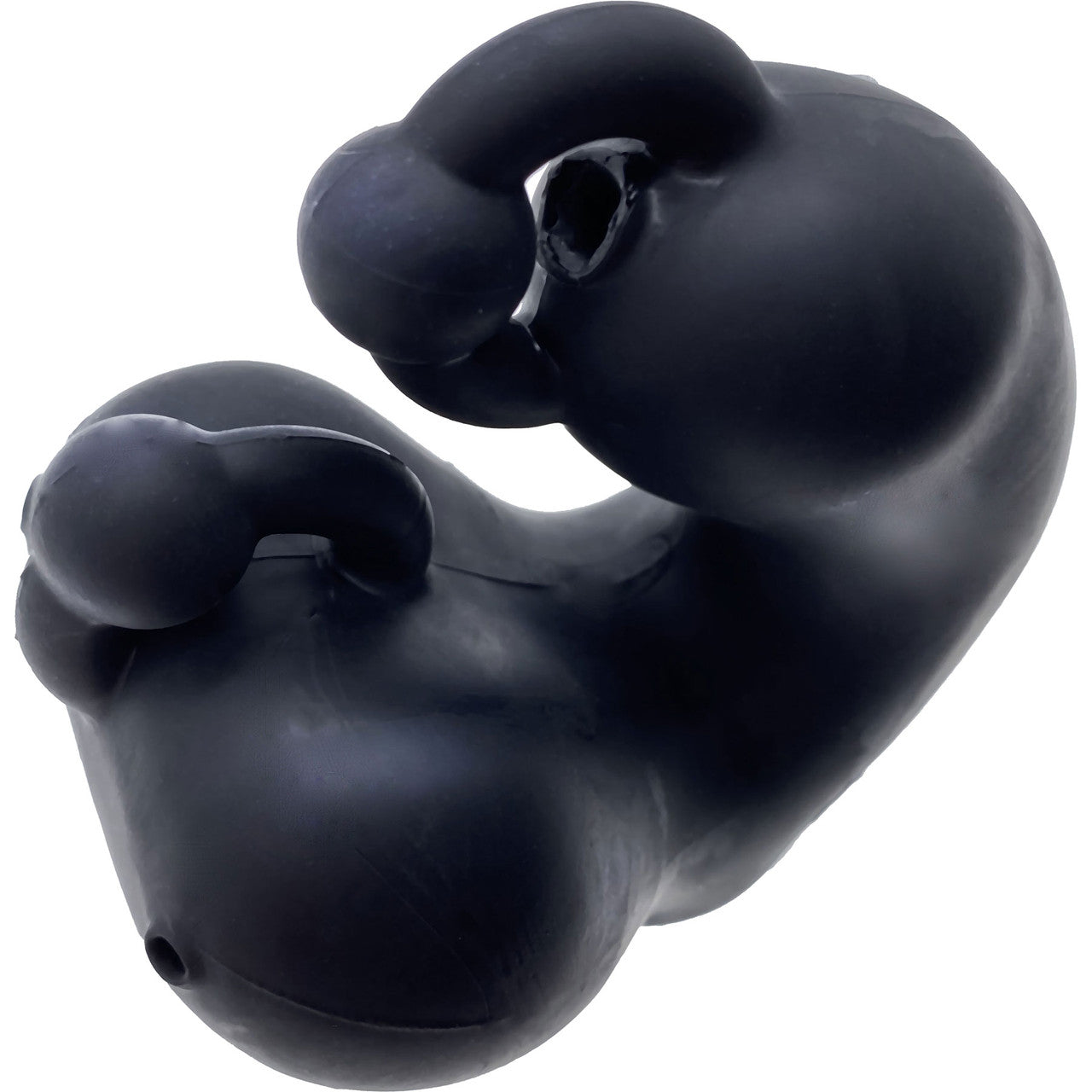 Oxballs Meatlocker Silicone Chastity Device - Black Ice