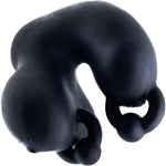 Oxballs Meatlocker Silicone Chastity Device - Black Ice