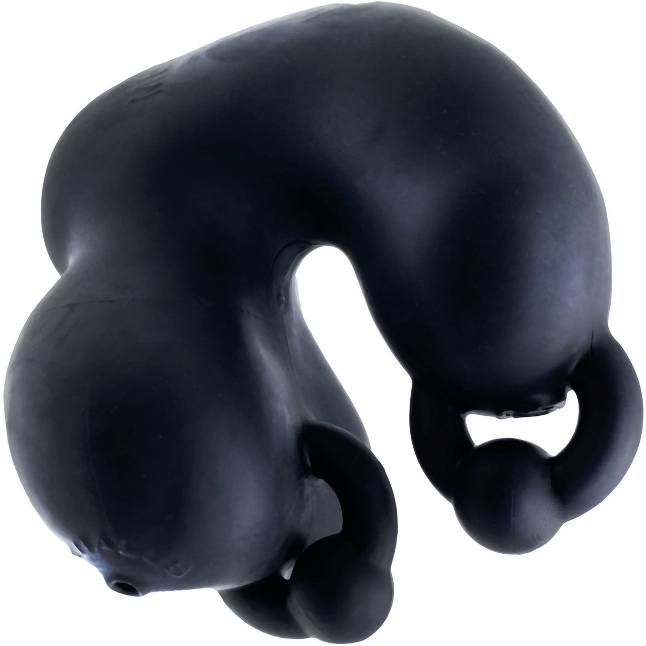 Oxballs Meatlocker Silicone Chastity Device - Black Ice