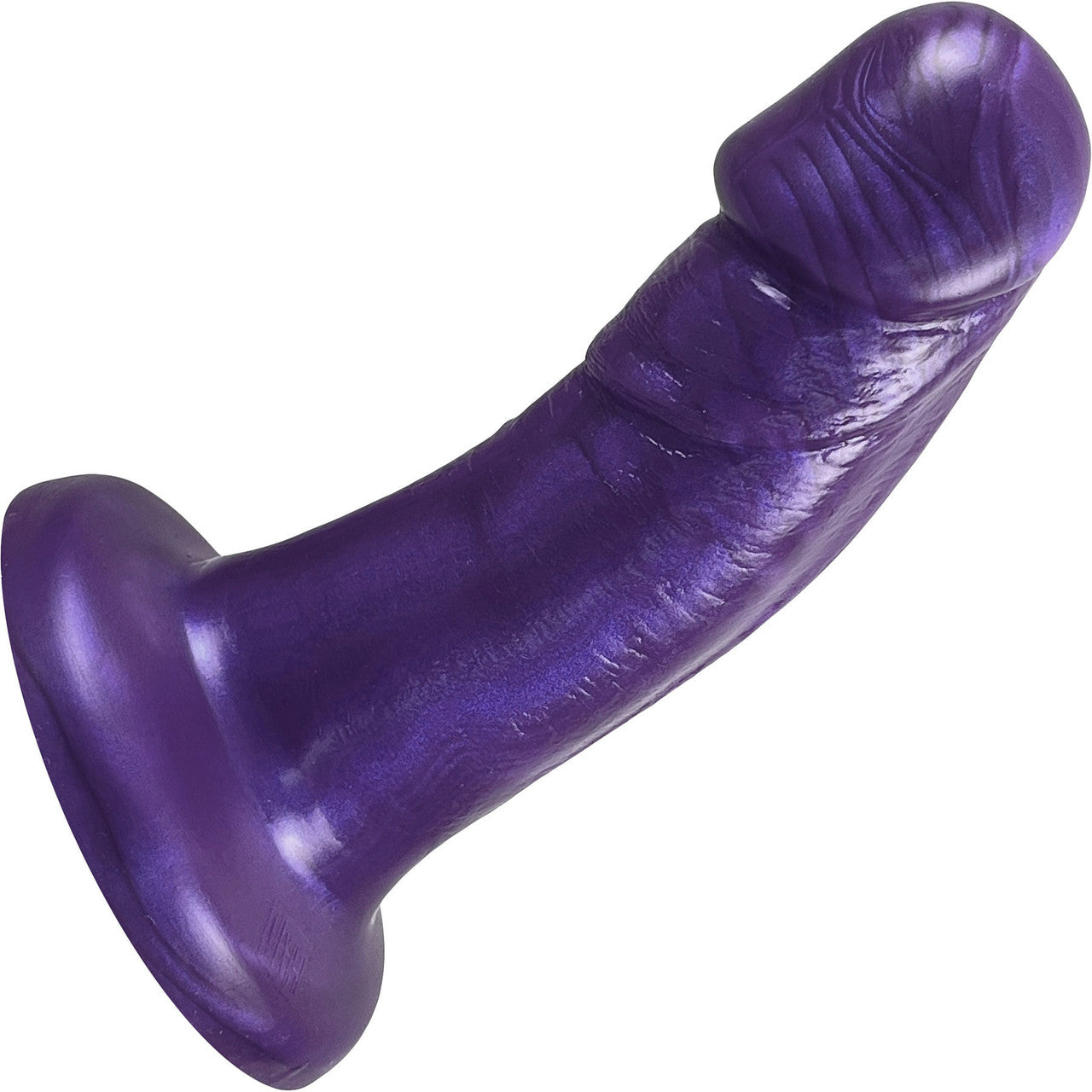 Medium Realistic Bent Silicone Dildo By Vixen - Purple