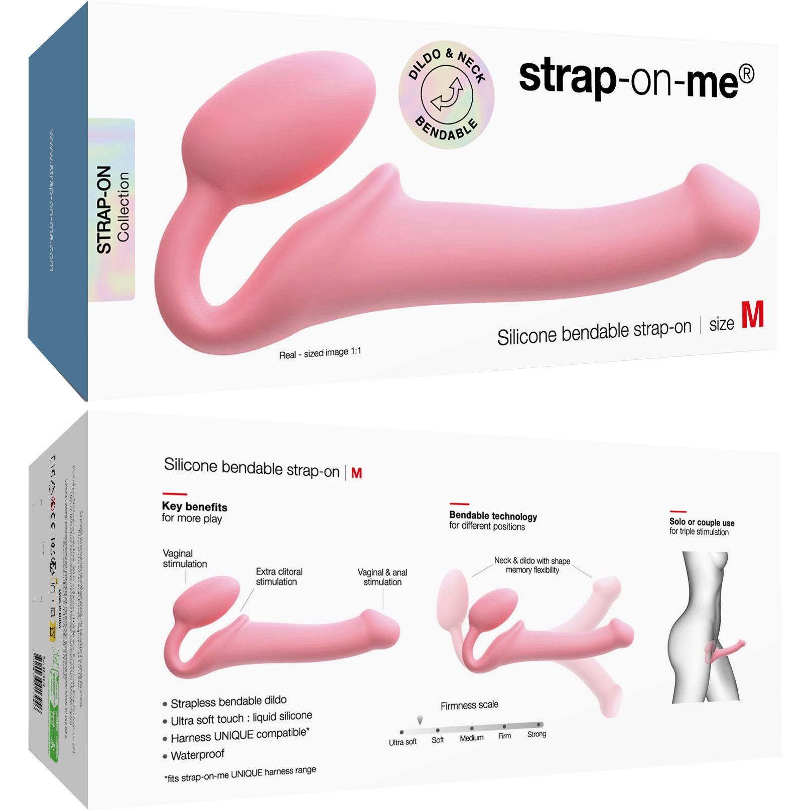 Strap-on-Me Silicone Strapless Strap-On - Medium Package