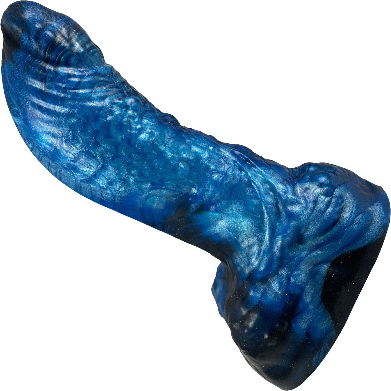 The Miksko Human-Alien Hybrid Monster 6.38" Silicone Dildo By Uberrime - Cosmos Blue