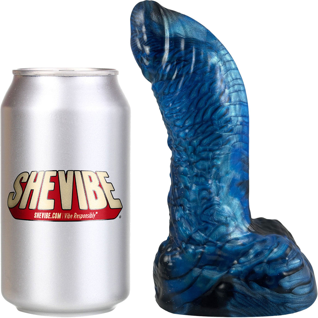 The Miksko Human-Alien Hybrid Monster 6.38" Silicone Dildo By Uberrime - Cosmos Blue