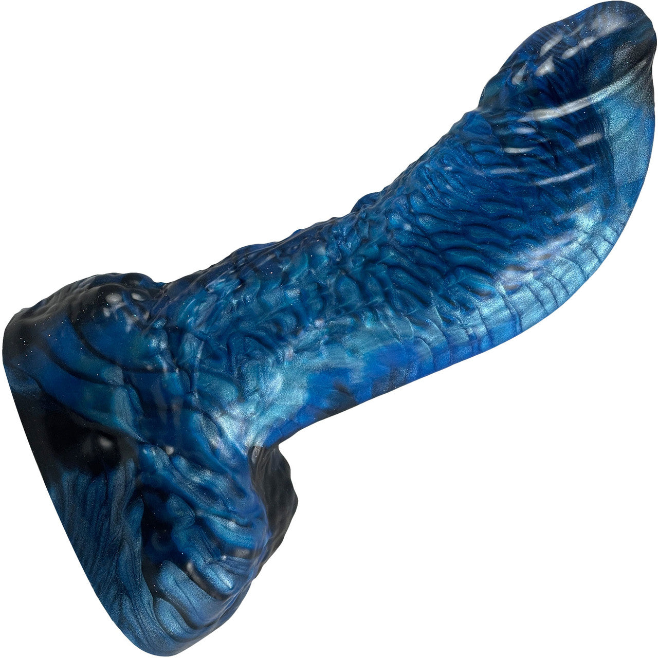 The Miksko Human-Alien Hybrid Monster 6.38" Silicone Dildo By Uberrime - Cosmos Blue