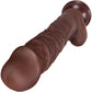 The Millionaire 6.25 Inch Silicone Realistic Dildo With Balls & Suction Cup Base By Fukena - Chocolate