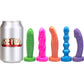 The Minima Set Of 5 Finger-Sized Small Silicone Dildos By Uberrime - With Can