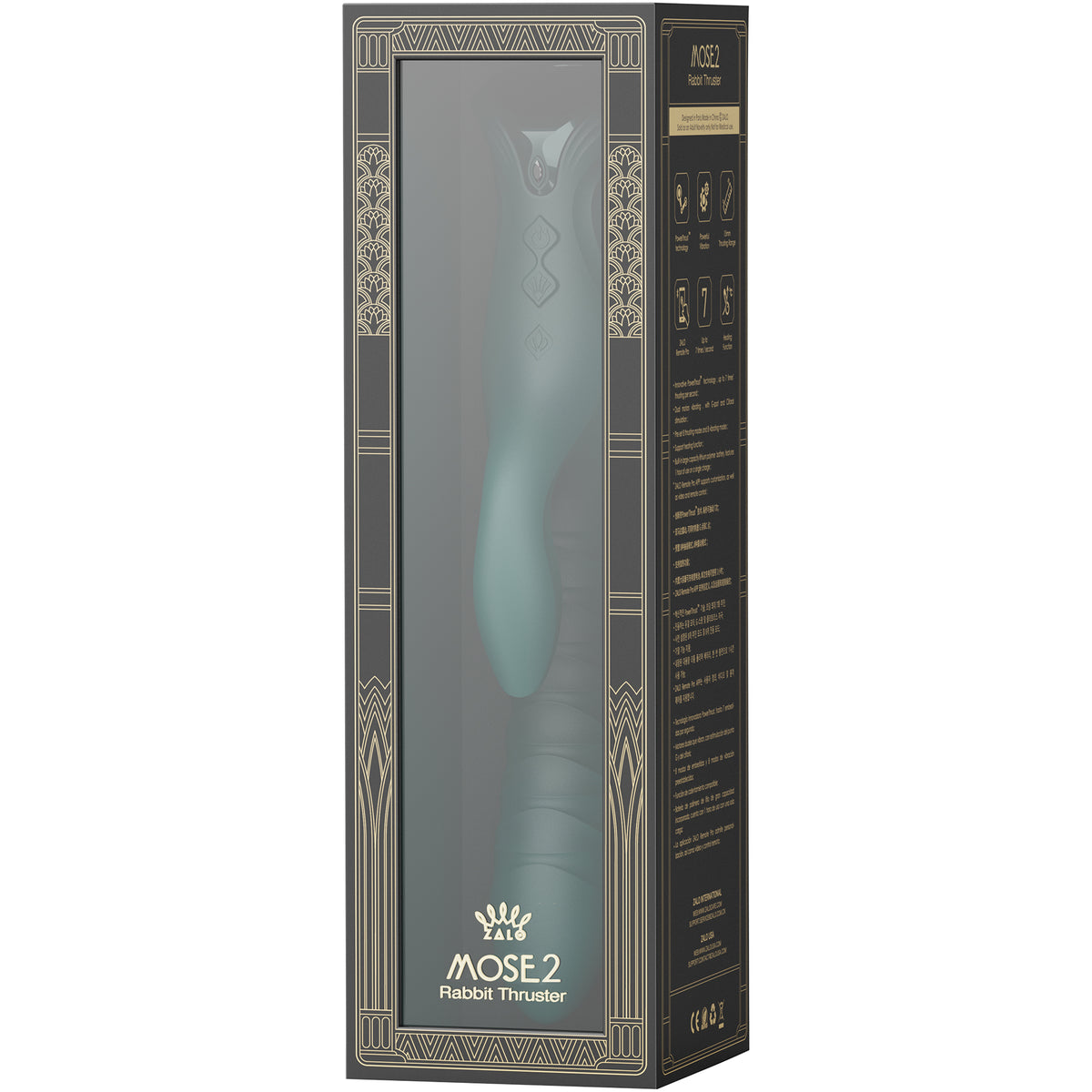 ZALO MOSE 2 Silicone App Compatible G-Spot Rabbit Thrusting Vibrator