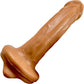 Royale Mustang Vixskin Realistic Silicone Dildo With Saddle Base By Vixen - Caramel