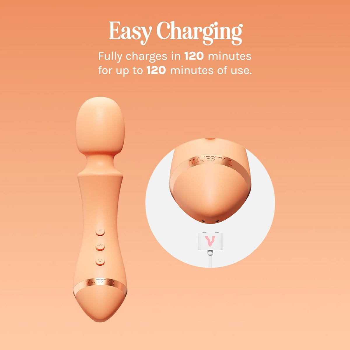 VUSH Majesty 2 Rechargeable Waterproof Wand Vibrator