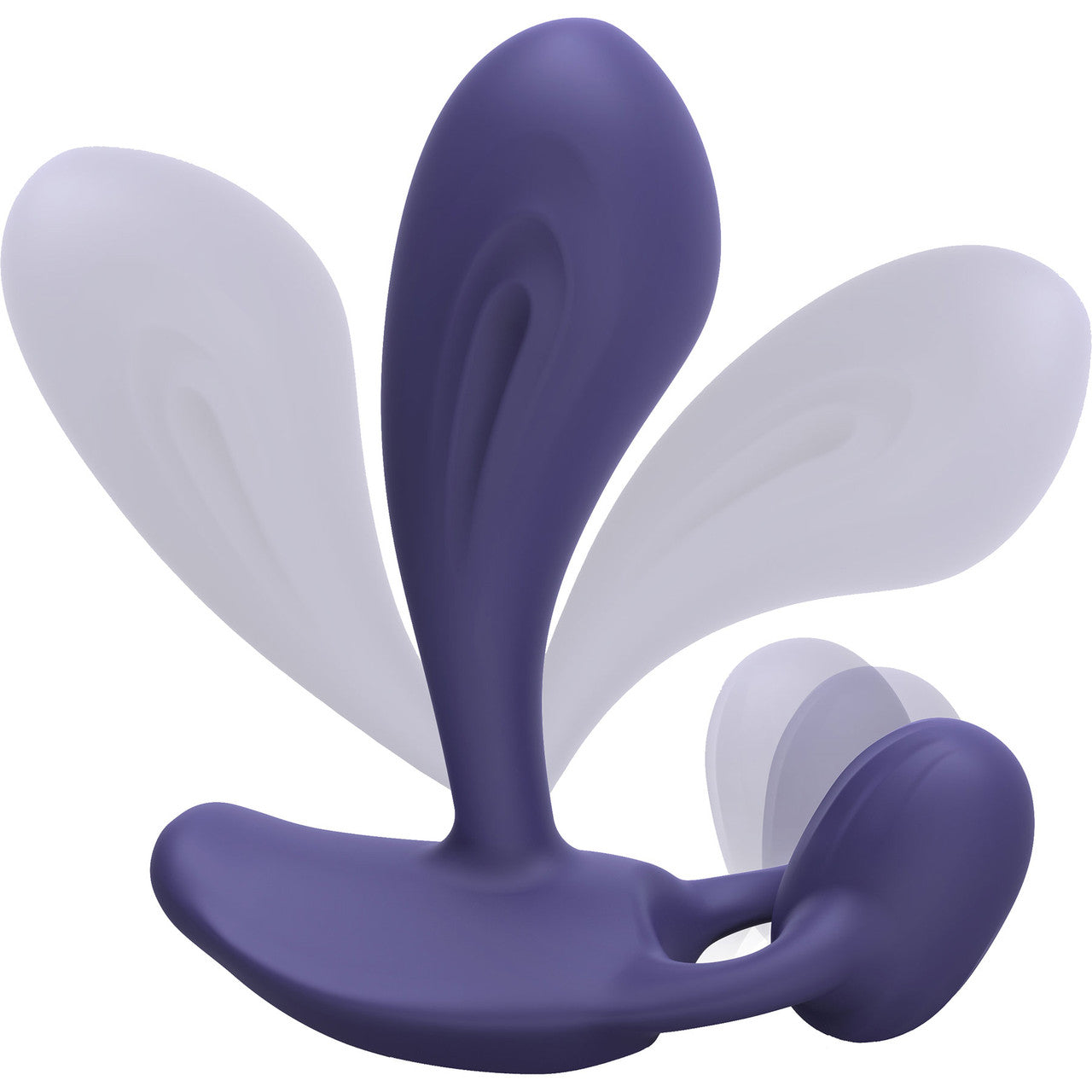 Love To Love Witty Rechargeable Silicone G-Spot / P-Spot Vibrator With Clitoral Stimulator - Midnight Indigo