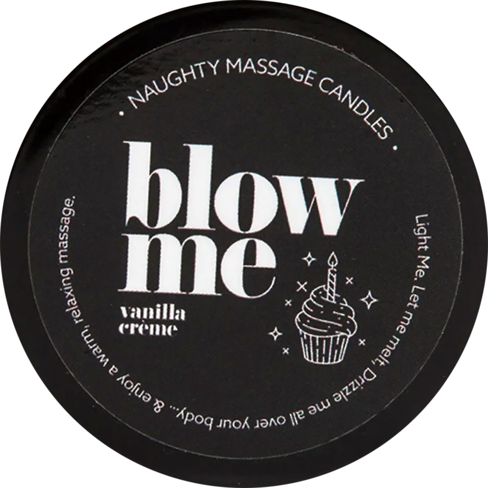 Kama Sutra Naughty Mini Massage Candle In Pour Spout Tin 2 oz - Blow Me