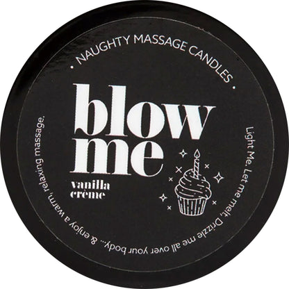 Kama Sutra Naughty Mini Massage Candle In Pour Spout Tin 2 oz - Blow Me