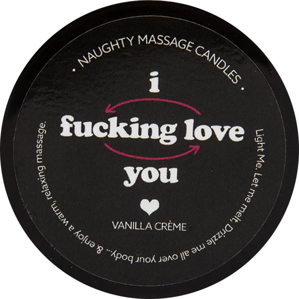 Kama Sutra Naughty Mini Massage Candle In Pour Spout Tin 2 oz  - I F*cking Love You