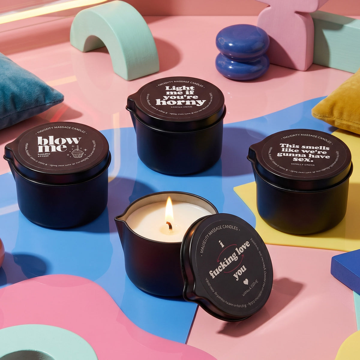 Kama Sutra Naughty Mini Massage Candle In Pour Spout Tin 2 oz