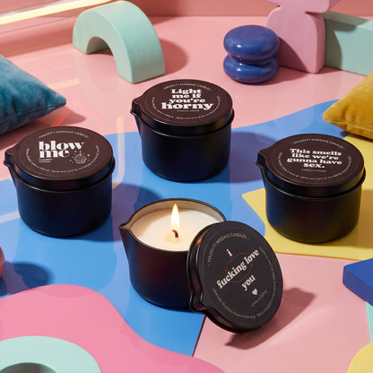 Kama Sutra Naughty Mini Massage Candle In Pour Spout Tin 2 oz