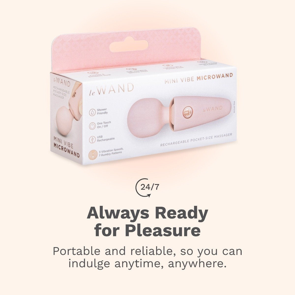 Le Wand Mini Micro Wand Rechargeable Pocket-Size Massager - Always Ready