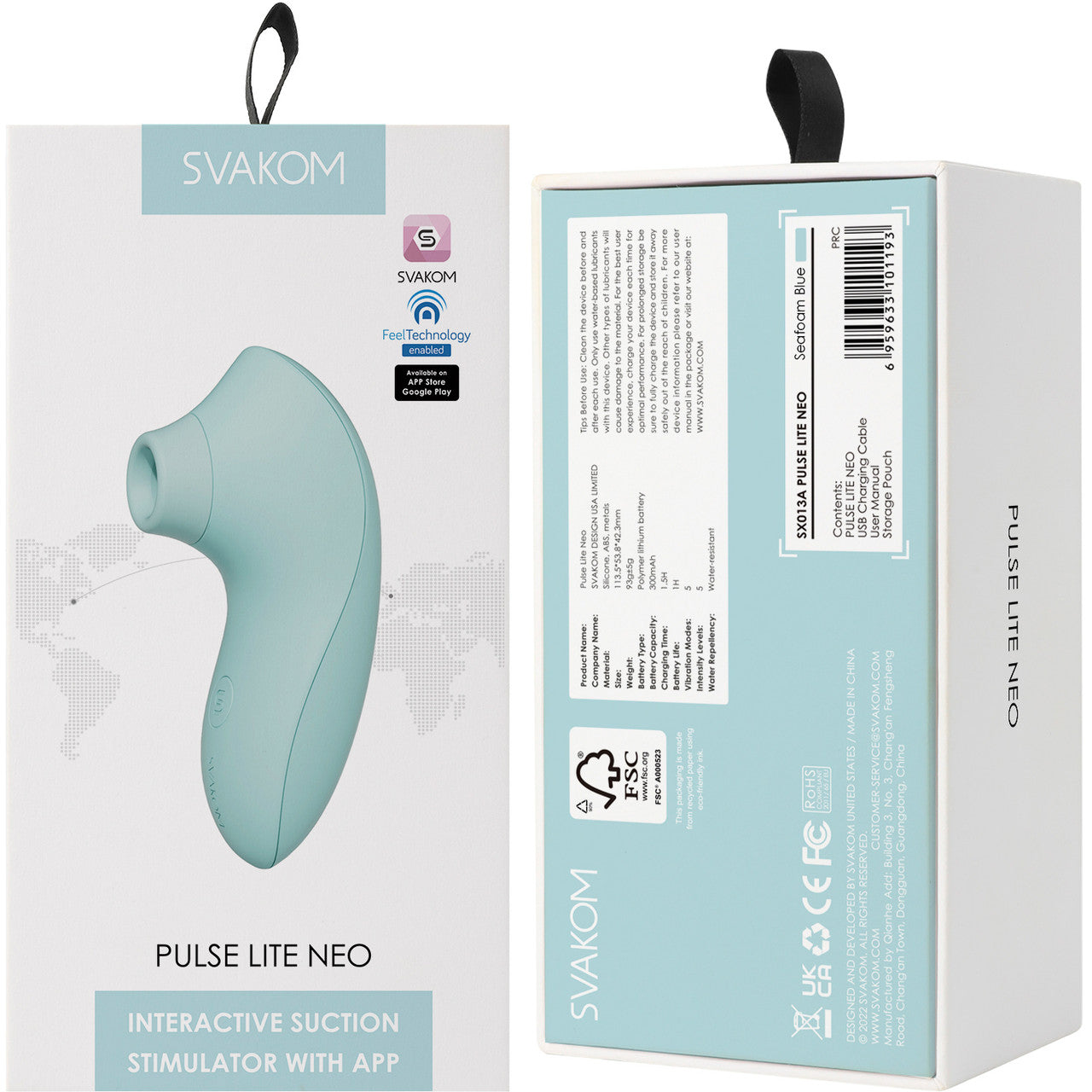 SVAKOM Pulse Lite Neo Rechargeable App Enabled Pressure Wave Clitoral Stimulator - Spun Sugar