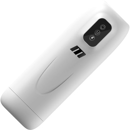 M For Men Robo-Bator Rechargeable Stroking Vibrating Penis Masturbator By Blush - White