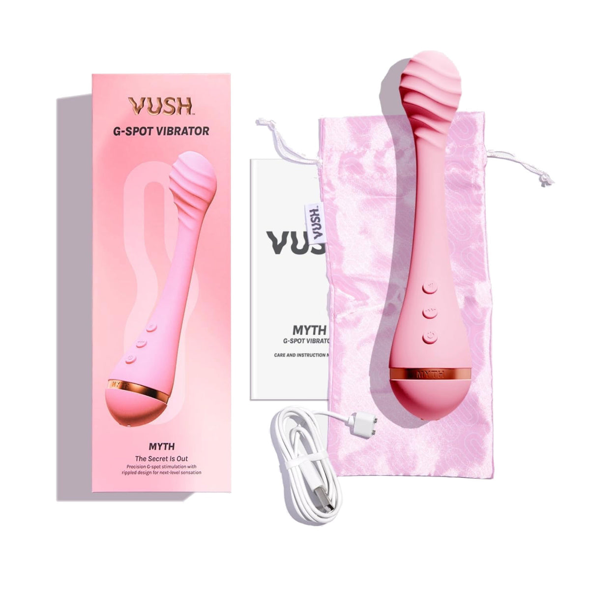 VUSH Myth Textured Silicone Rechargeable G-Spot Vibrator