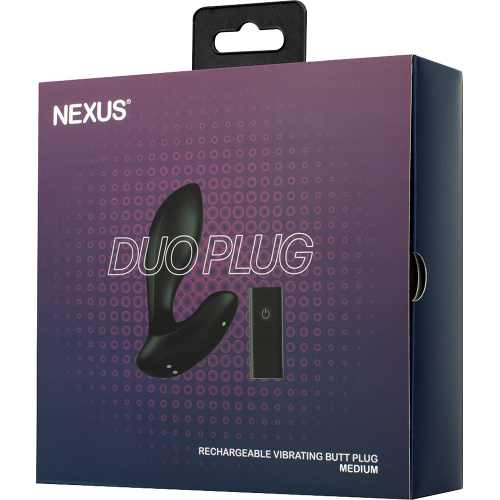 Nexus Duo Plug Rechargeable Waterproof Silicone Medium Vibrating Butt Plug With Remote