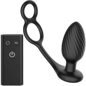 Nexus Tornado Rotating Vibrating Silicone Cock & Ball Ring With Remote