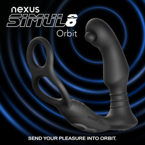 Nexus Simul8 Orbit Edition Vibrating Dual Motor Silicone Anal Cock & Ball Ring Massager
