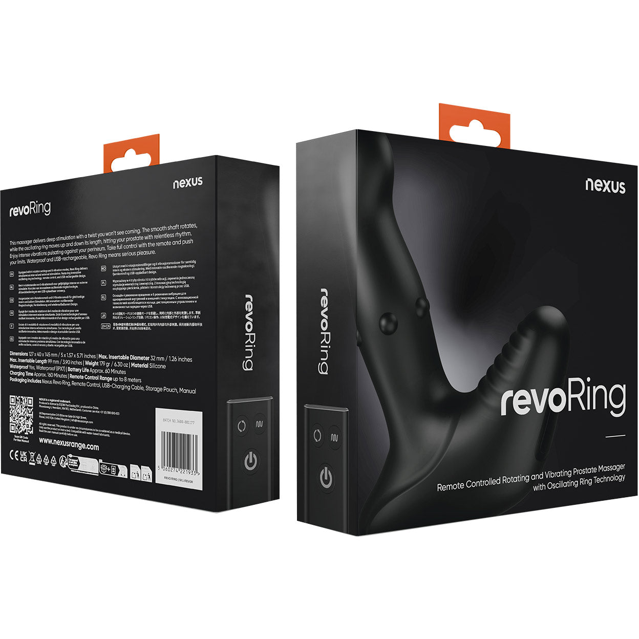 Nexus REVO Ring Silicone Oscillating Rotating Prostate Massager With Remote