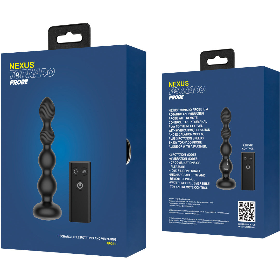 Nexus Tornado Probe Rotating & Vibrating Butt Plug Nexus Tornado Probe Rotating & Vibrating Butt Plug