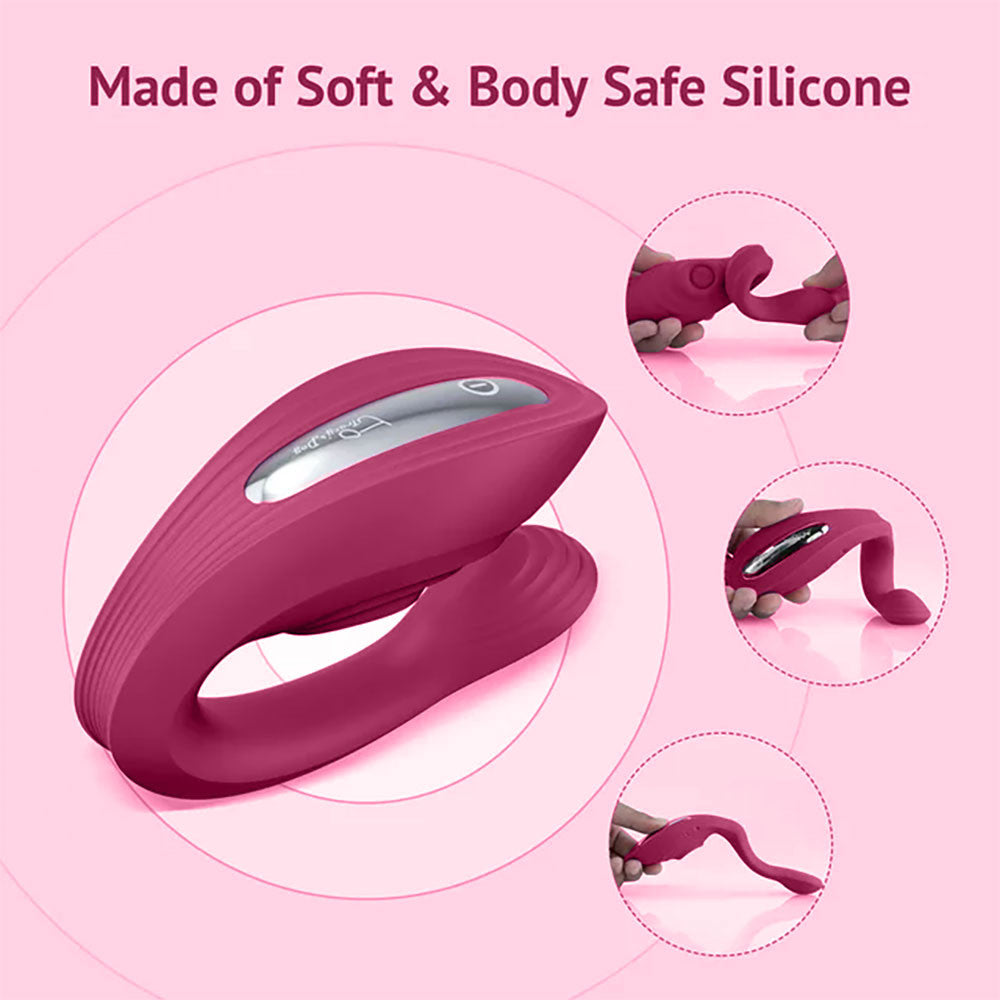 Tracy’s Dog Nina Dual Stim Vibrator With Clitoral Tapper, Flexible Internal Stimulator & Remote - Pink