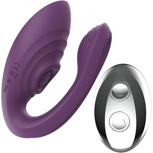 Tracy’s Dog Nina Petite Dual Stim Vibrator With Clitoral Tapper, Flexible Internal Stimulator & Remote - Purple