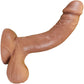 The Ninja 7.25 Inch Silicone Posable Realistic Dual Density Dildo With Balls & Suction Cup Base By Fukena