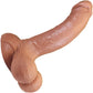 The Ninja 7.25 Inch Silicone Posable Realistic Dual Density Dildo With Balls & Suction Cup Base By Fukena