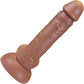 The Ninja 7.25 Inch Silicone Posable Realistic Dual Density Dildo With Balls & Suction Cup Base By Fukena