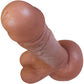 The Ninja 7.25 Inch Silicone Posable Realistic Dual Density Dildo With Balls & Suction Cup Base By Fukena