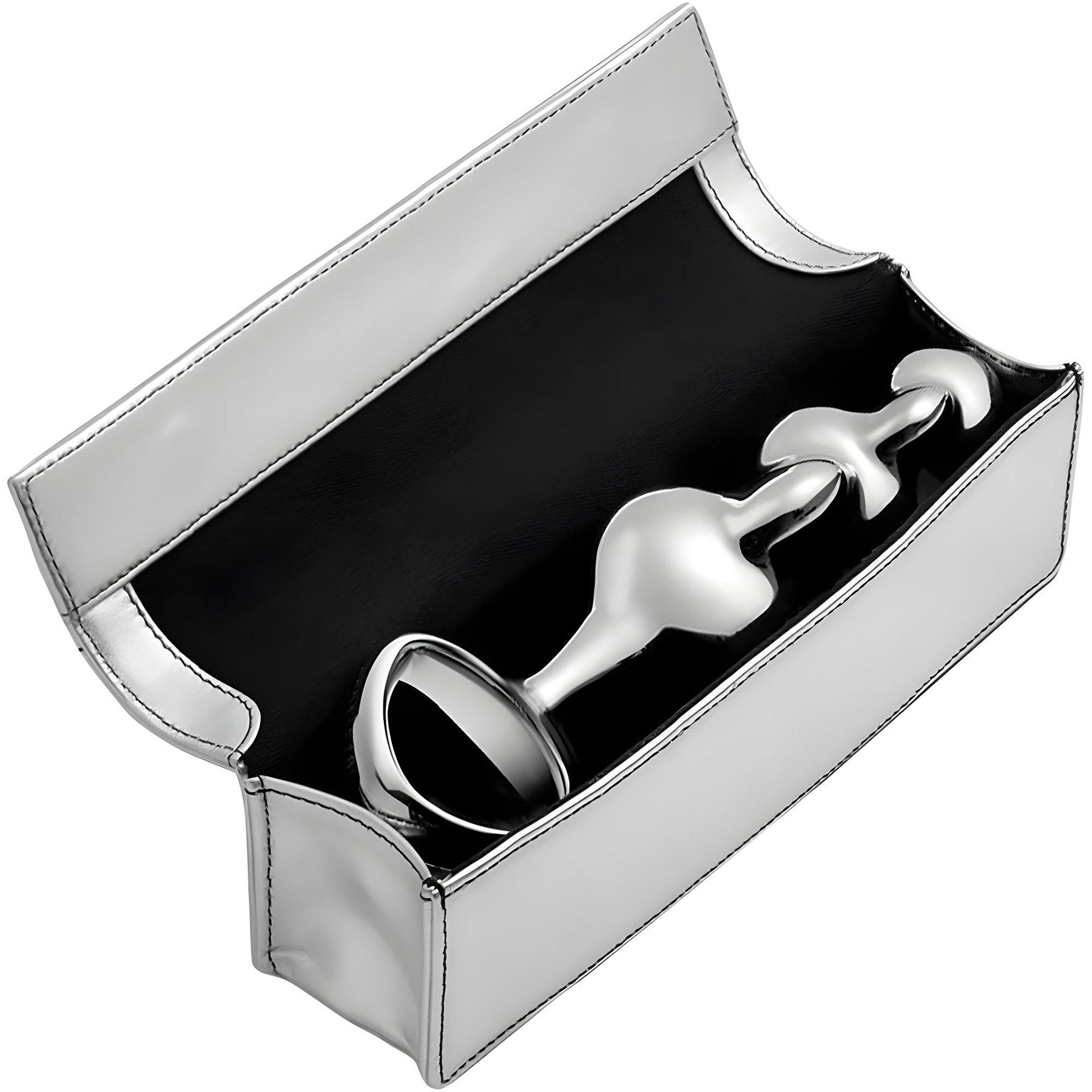 Njoy Disco Stainless Steel Contoured Butt Plug In Case