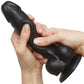 Strap-on-Me Sliding Skin Dual Density Silicone Suction Cup Realistic Dildo - XXL Black