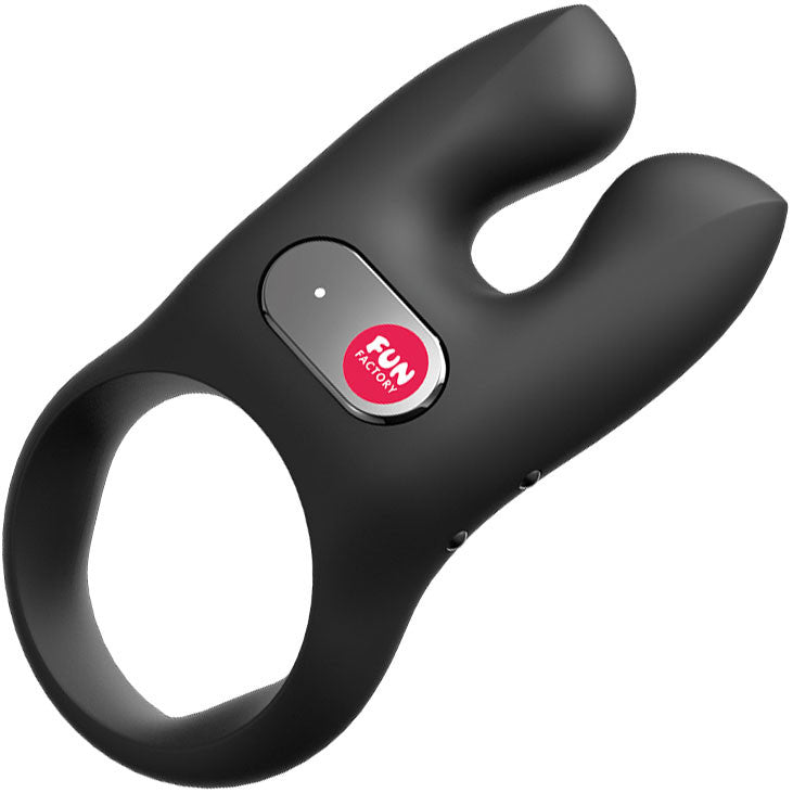 Fun Factory NŌS Rechargeable Waterproof Vibrating Silicone Cock Ring - Black