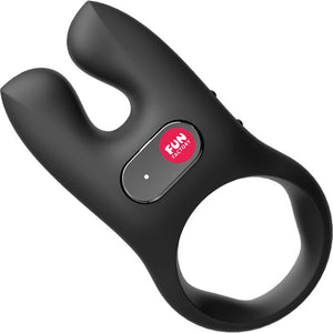 Fun Factory NŌS Rechargeable Waterproof Vibrating Silicone Cock Ring - Black