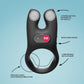 Fun Factory NŌS Rechargeable Waterproof Vibrating Silicone Cock Ring - Black