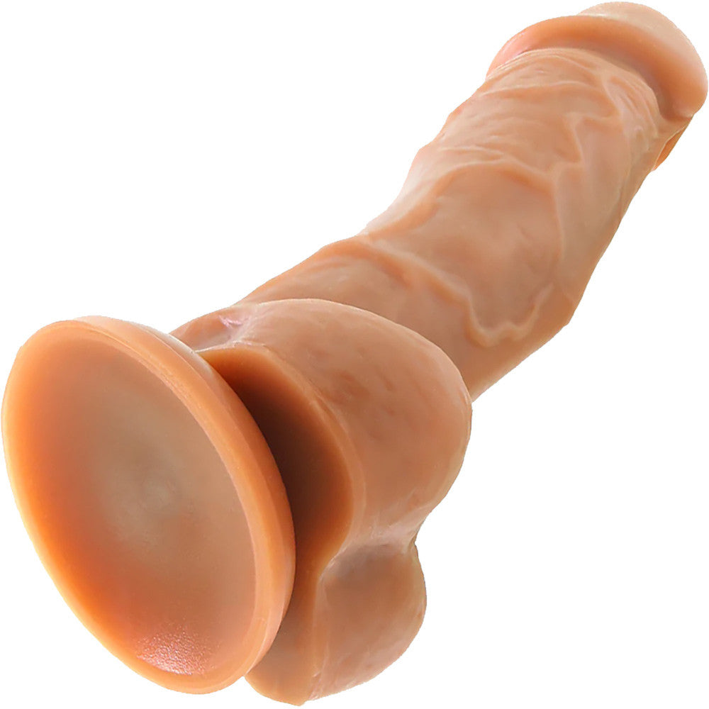 Colours Dual Density 5 Inch Silicone Suction Cup Dildo - Caramel