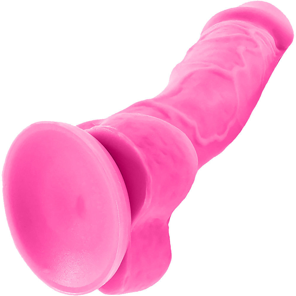 Colours Dual Density 5 Inch Silicone Suction Cup Dildo - Pink