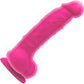 Colours Dual Density 5 Inch Silicone Suction Cup Dildo - Pink